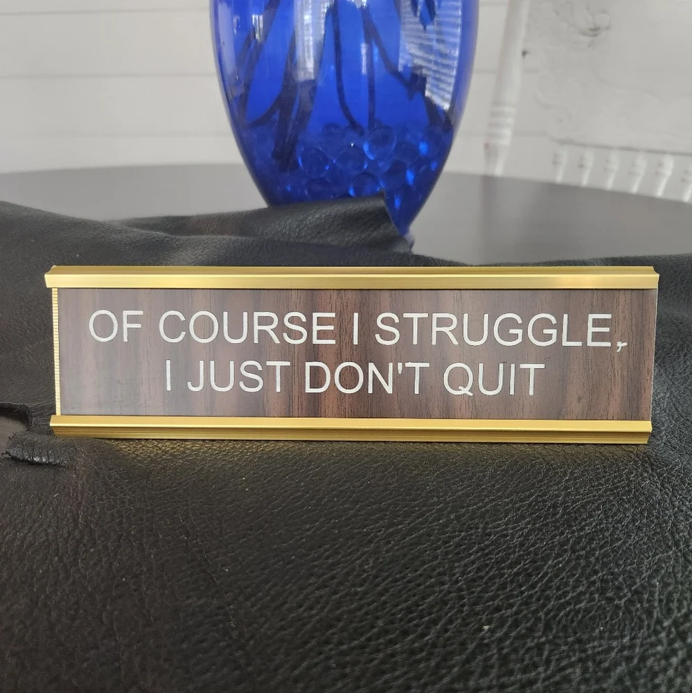 Office Desk Nameplate With Quote